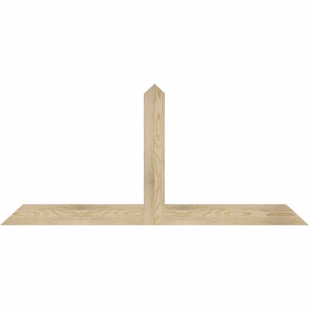 Ekena Millwork Portland Rough Sawn Timber Gable Bracket, Douglas Fir, 60"W x 27"H x 2"D x 4"F, 11/12 Pitch GBW060X27X0204POR00RDF